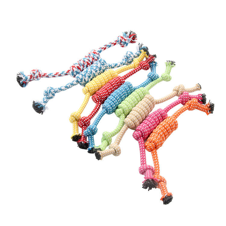 Durable Cotton Rope Dog Chew Toy - Knot Design for All Breeds
