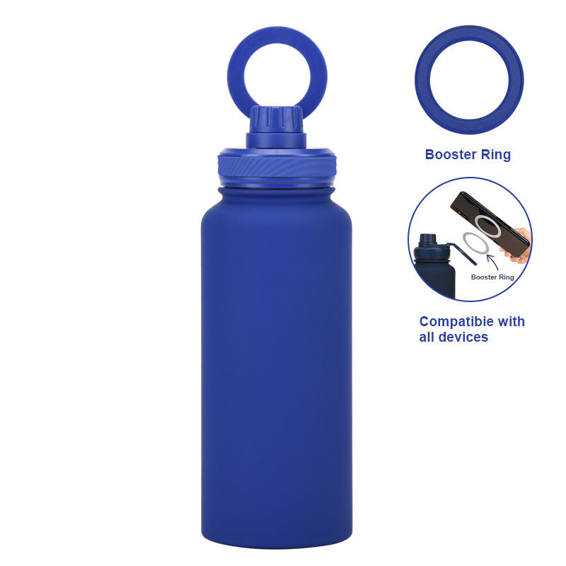Support de téléphone magnétique et bouteille d'eau en acier inoxydable isolée