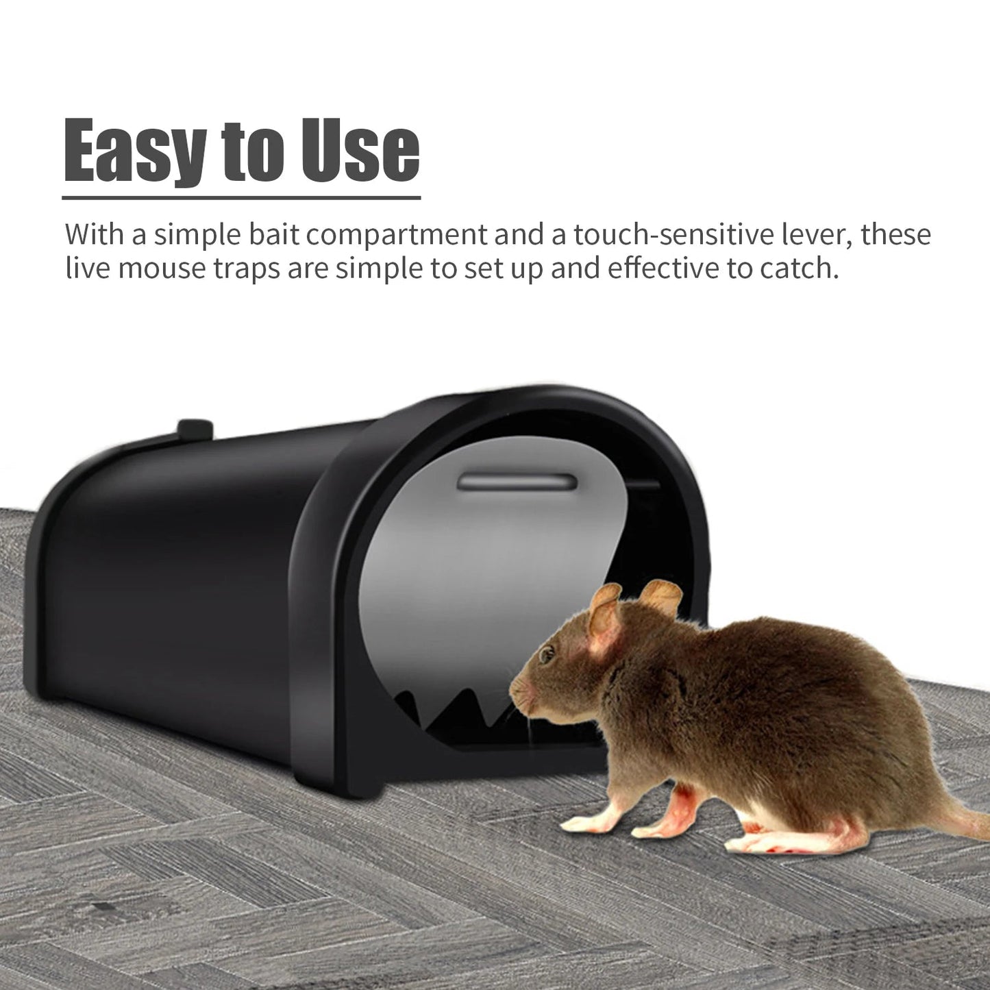 Rodent Zapper Rat Mice Mouse Trap Humane Mouse Trap Catch and Release Mouse Traps Mousetrap Catcher Capture Cage Indoor Outdoor - Korvel