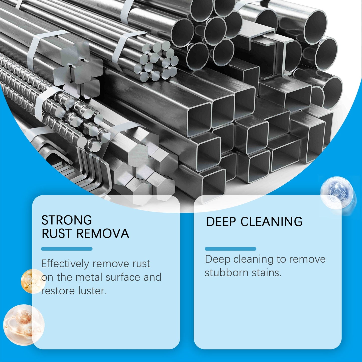 Rust Cleaning Effervescent Tablet, Multi-Effect Decontamination Metal Anti-Rust Home Cleaning Multi-Purpose Effervescent Tablet - Korvel