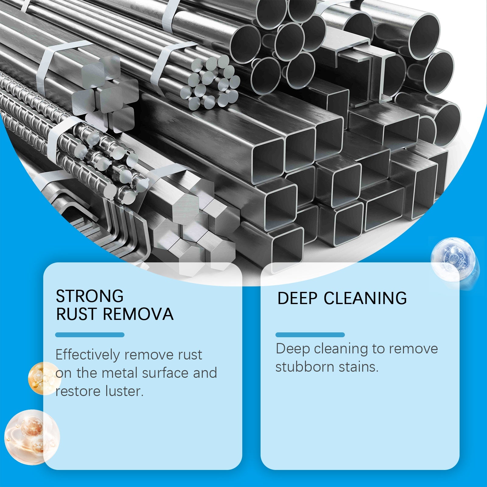 Rust Cleaning Effervescent Tablet, Multi-Effect Decontamination Metal Anti-Rust Home Cleaning Multi-Purpose Effervescent Tablet - Korvel