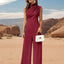 Ruched Mock Neck Sleeveless Jumpsuit - Korvel
