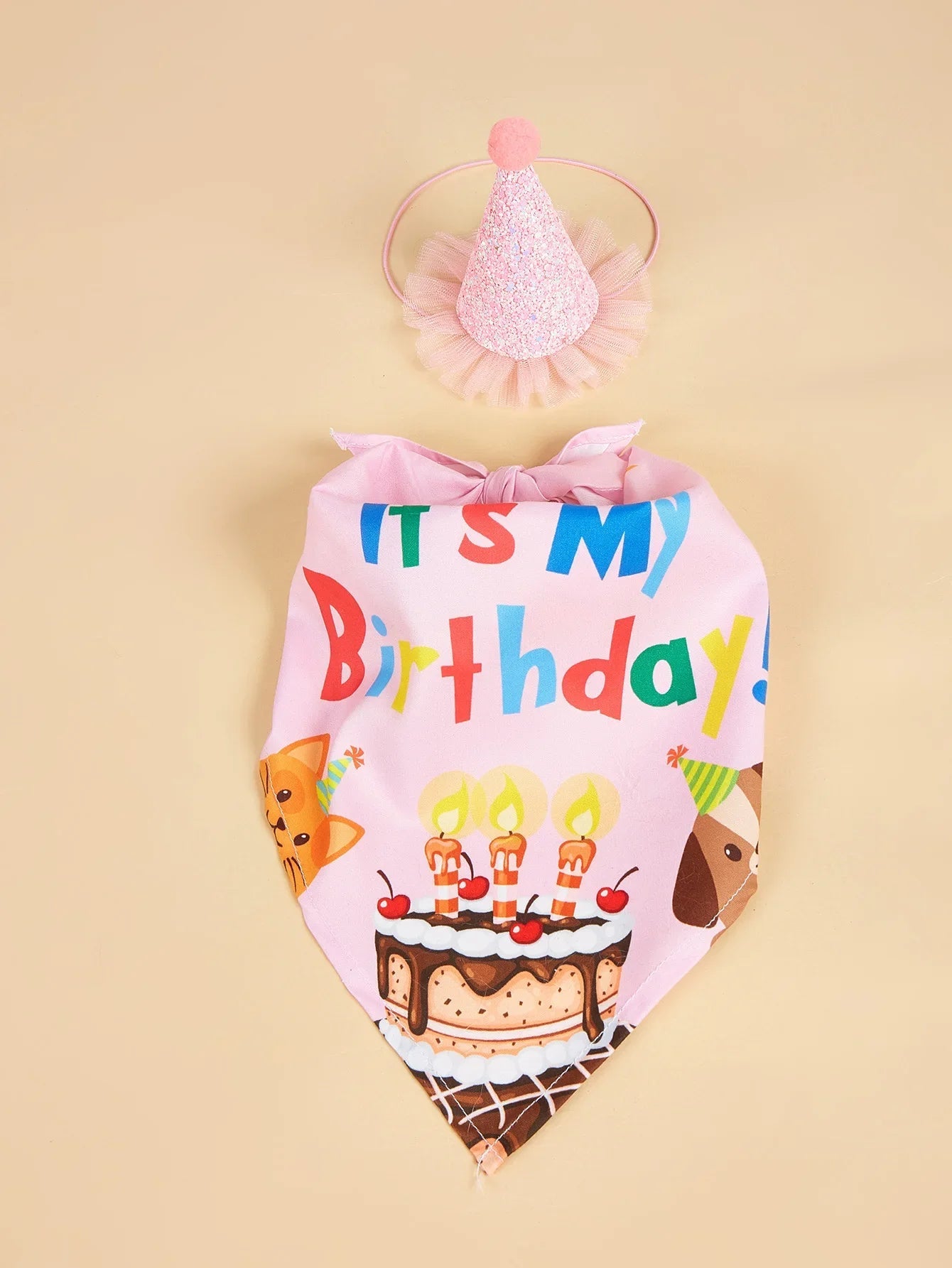 Dog Happy Birthday Decoration Dog Costume Hats Bowknot Bandana Neckerchief Bibs Banners Party Cat Dog Pets Accessories Perros - Korvel