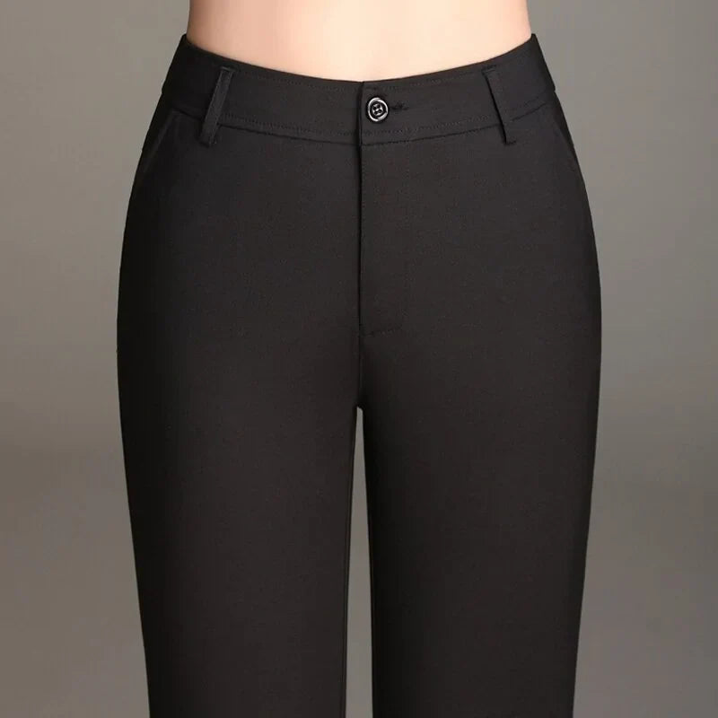 Pantalones de Oficina de Pierna Recta para Mujer YUEY