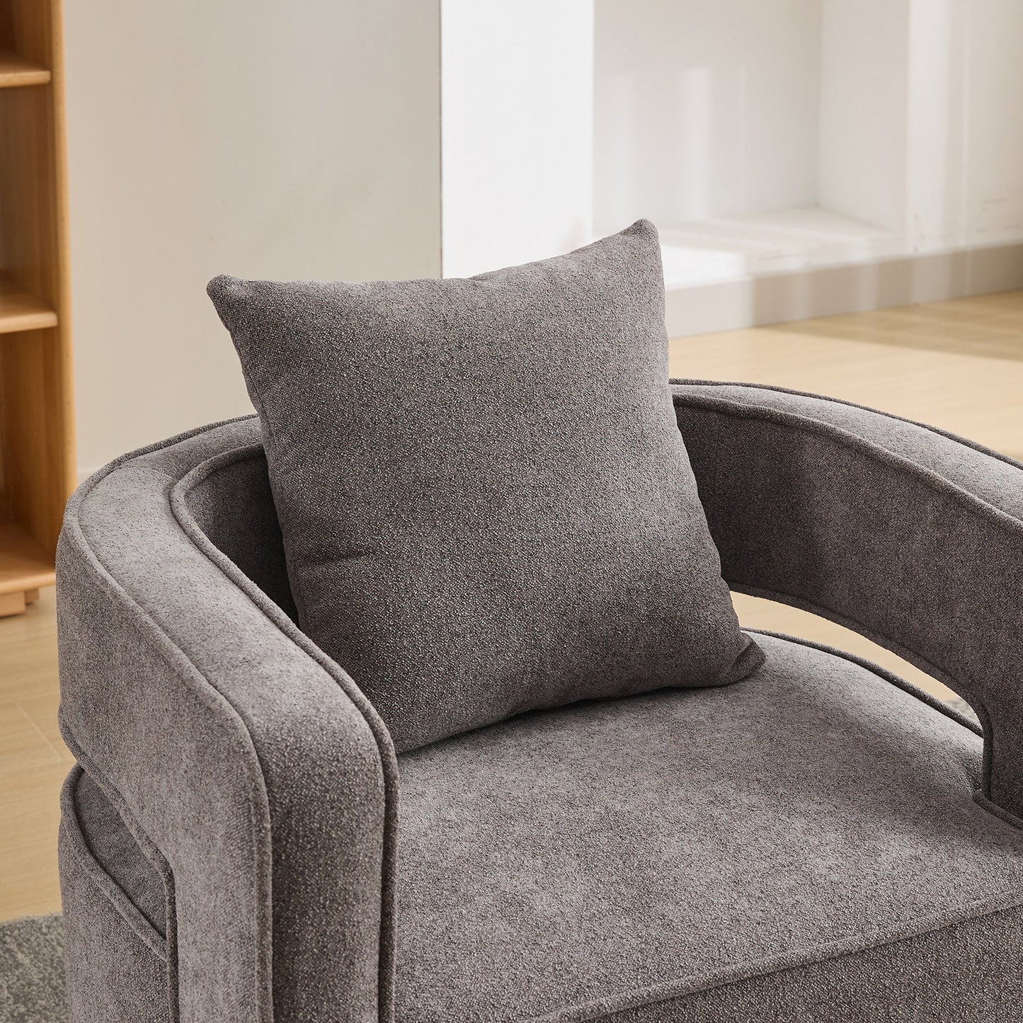 Fauteuil pivotant accent de 29,1"L - Confort moderne en charbon