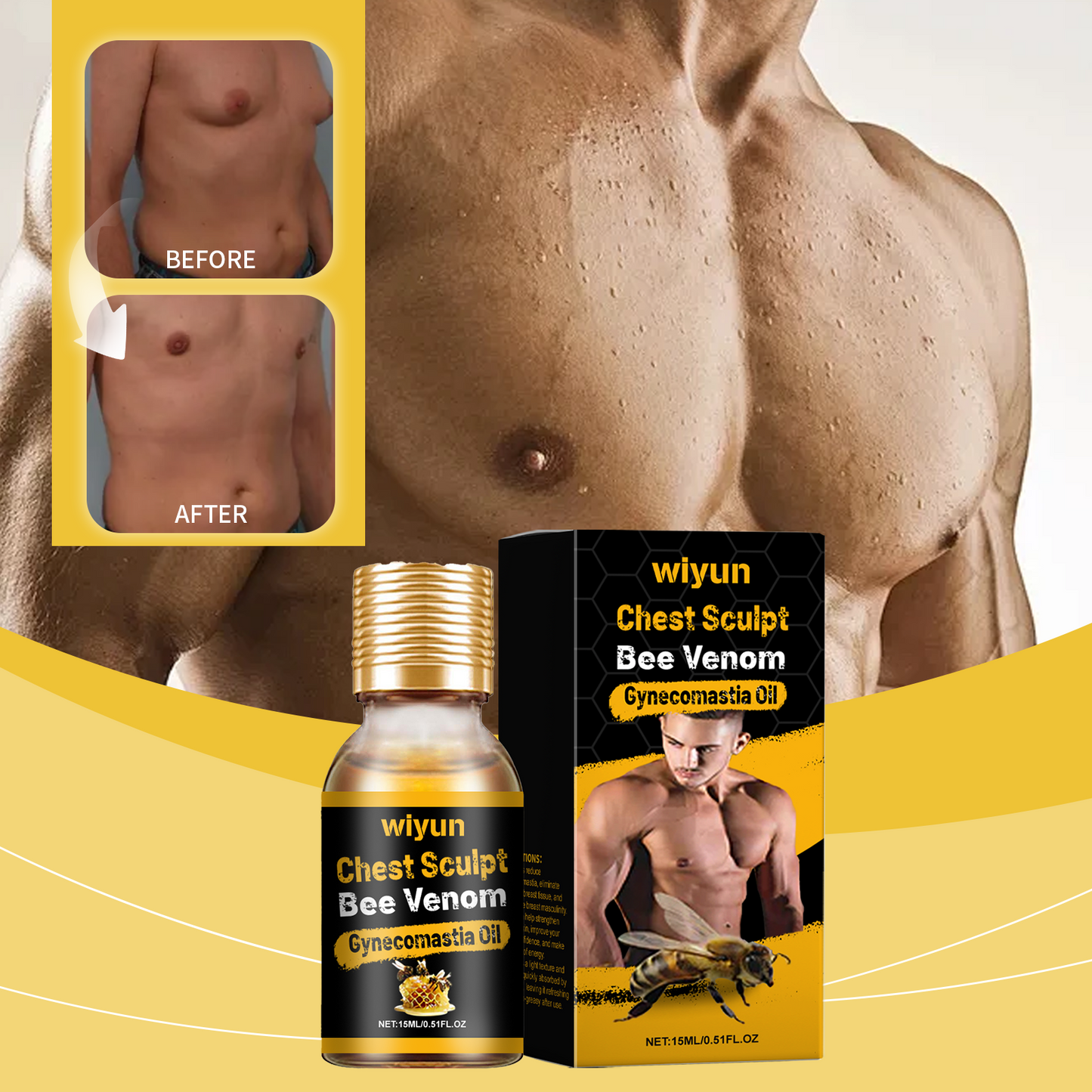 Men's Hydrating Chest Massage Oil