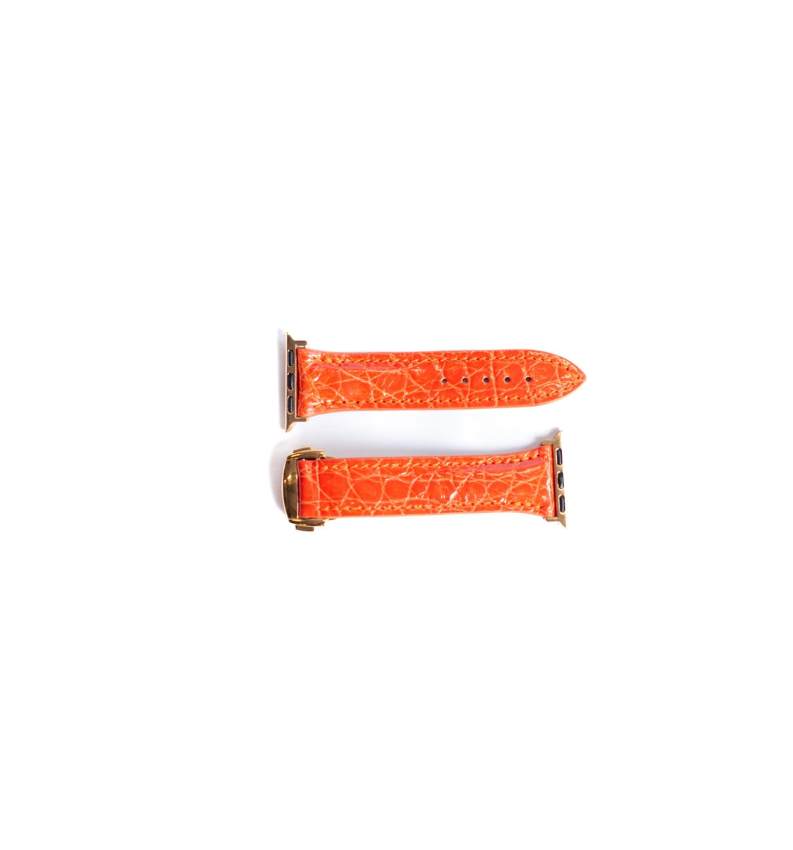 Orange Glazed Alligator Apple Watch Band