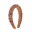 Exaggerated Baroque Colorful Crystal Candy Sponge Wide Edge Hair Hoop Headband - Korvel