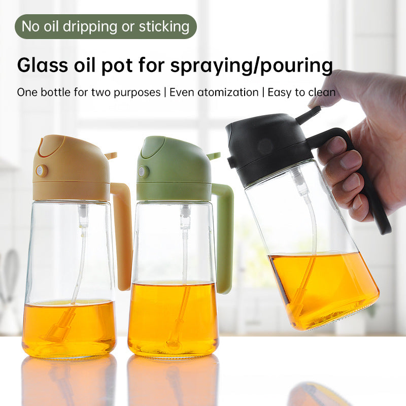2-in-1 Kitchen Olive Oil Dispenser, Oil Sprayer, Grilling & Picnic Tools - Korvel