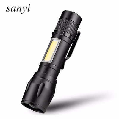 COB LED Flashlight Super Bright Waterproof Handheld Flashlights Torch Pocket Work Light for Emergency Lighting - Korvel