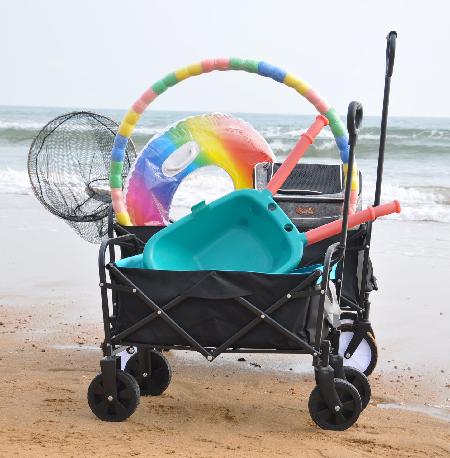 Folding Wagon Garden Shopping Beach Cart - Korvel