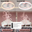 Ceiling Fans with Lights Dimmable LED Embedded installation of thin modern ceiling fans(Pink) - Korvel