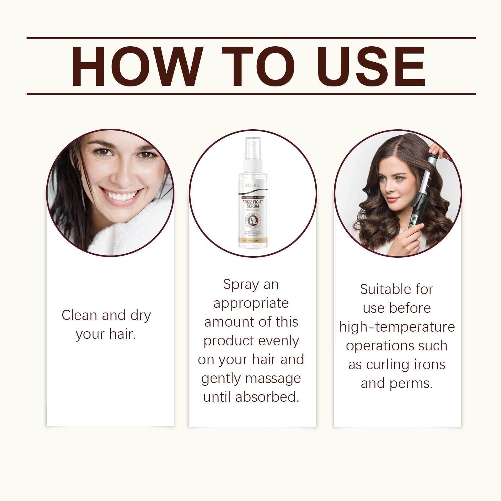 Heat Protection Pre-Ironing Spray Nourishes And Soothes Dry And Irritated Hair - Korvel