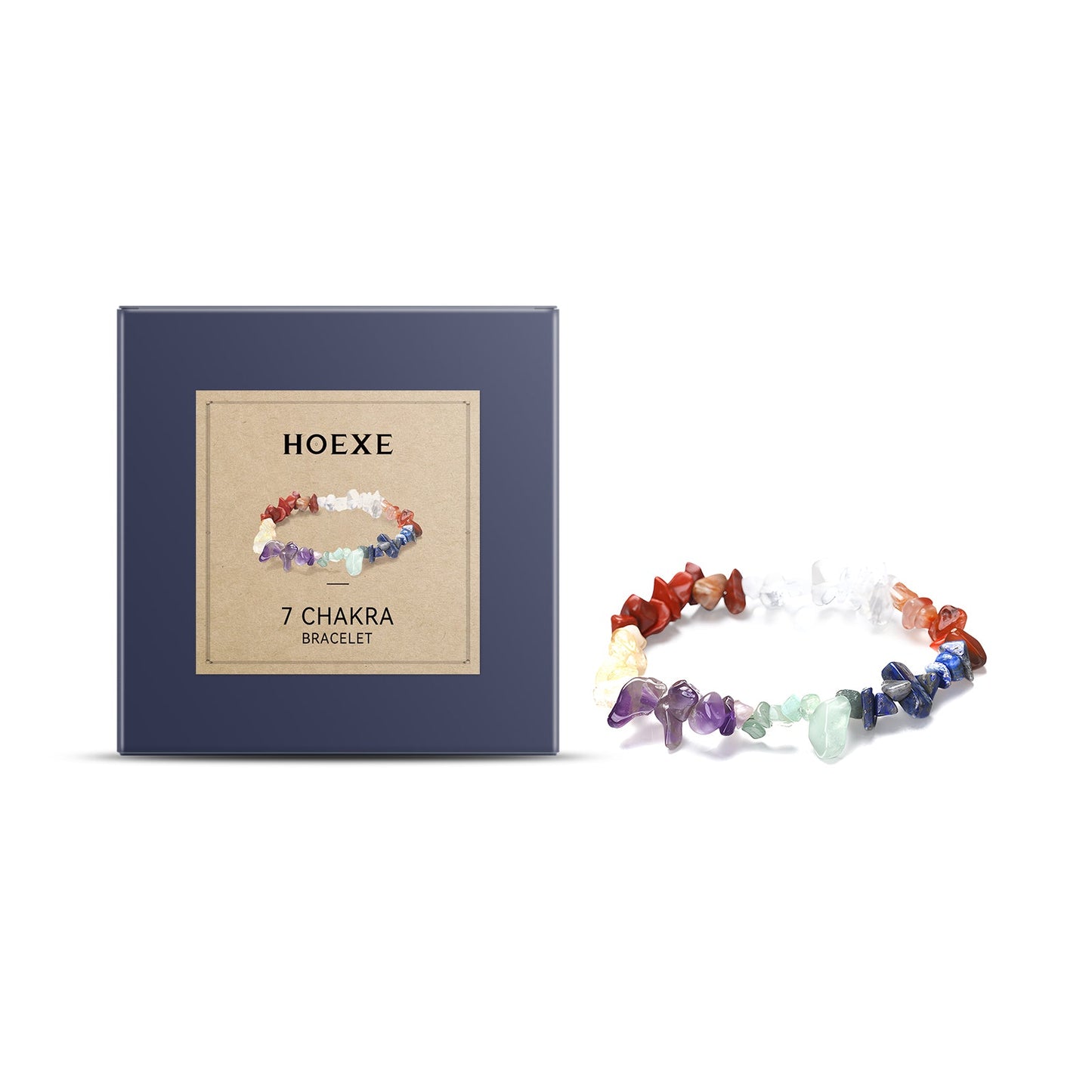 Seven-Color Stone Bead Bracelet