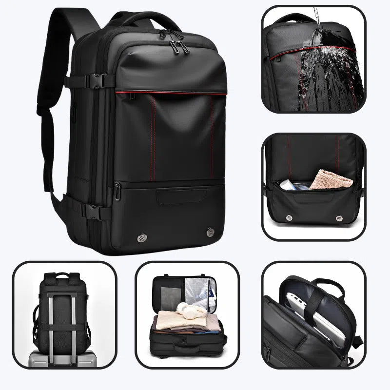 Men's Backpack Business Travel Backpack Large Capacity Expansion Multifunctional Vacuum Compression Backpack for Men - Korvel