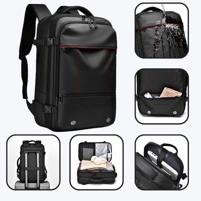 Men's Backpack Business Travel Backpack Large Capacity Expansion Multifunctional Vacuum Compression Backpack for Men - Korvel