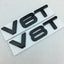 Suitable for Audi V6T V8T metal logo A4LA6LS7Q5Q3 displacement personalized modification leaf plate car sticker - Korvel