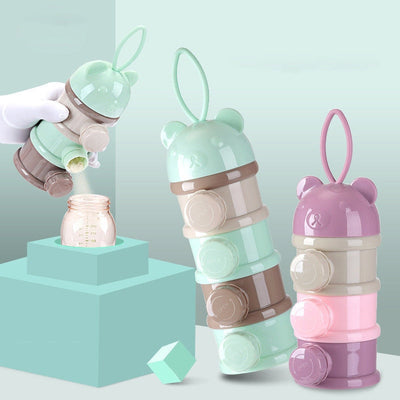Bear Style Portable Baby Food Storage Box - 3/4 Layers