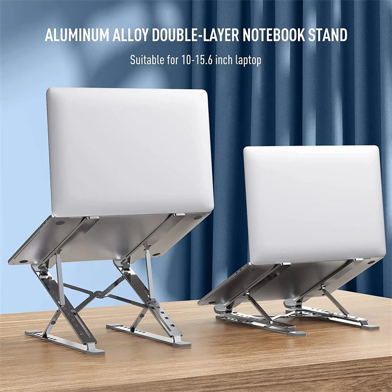 N8 Laptop Stand Adjustable Aluminum Desktop Cooling Pad for Macbook Notebook Bracket Support Foldable Portable Laptop Holder - Korvel