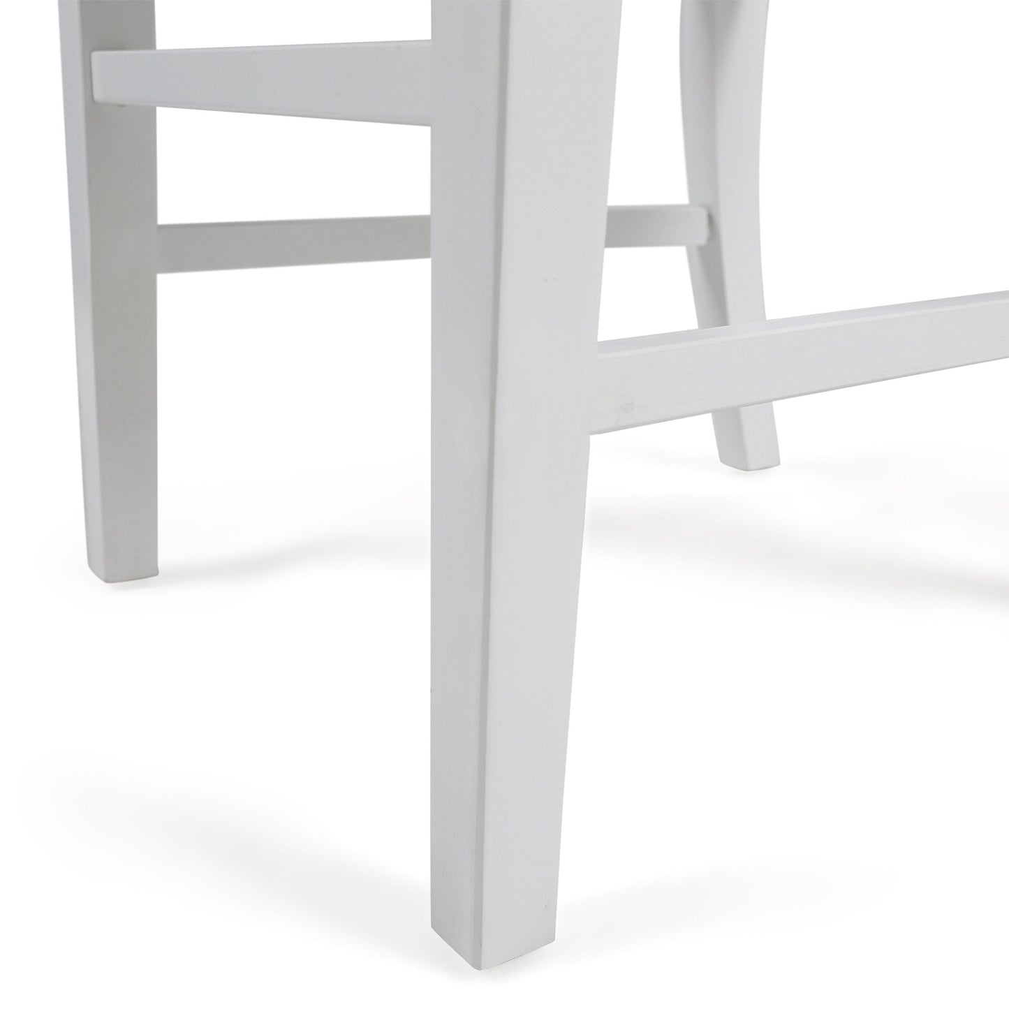 Roshan Farmhouse Acacia Wood Dining Chairs, White (Set of 2) - Korvel