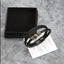 Men's Multi-Layer Woven Bracelet in Stainless Steel and Leather