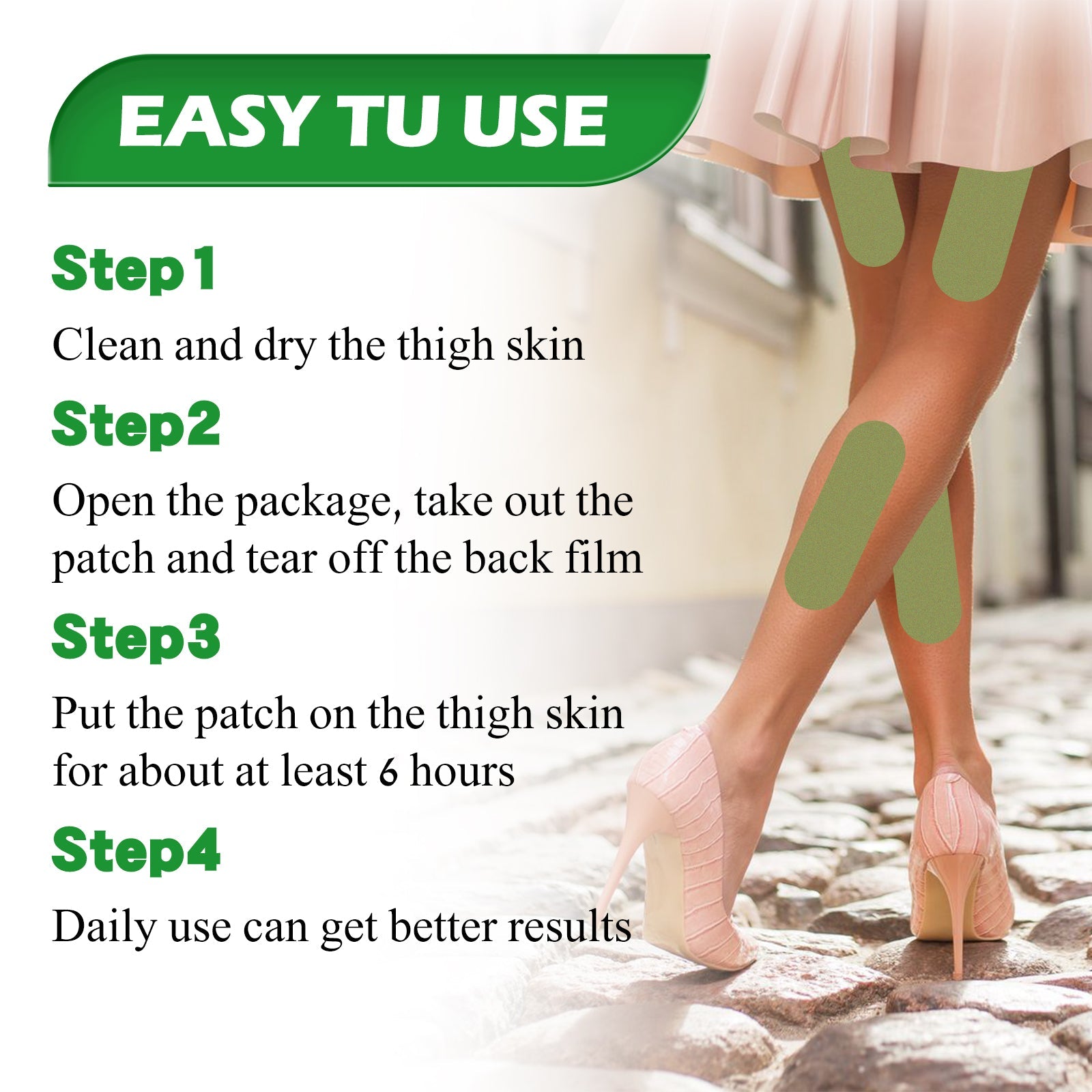 Moxa Leg Lift Paste, Tight Leg Fat, Anti-Orange Peel Shape Lazy People To Create Beautiful Slim Legs - Korvel
