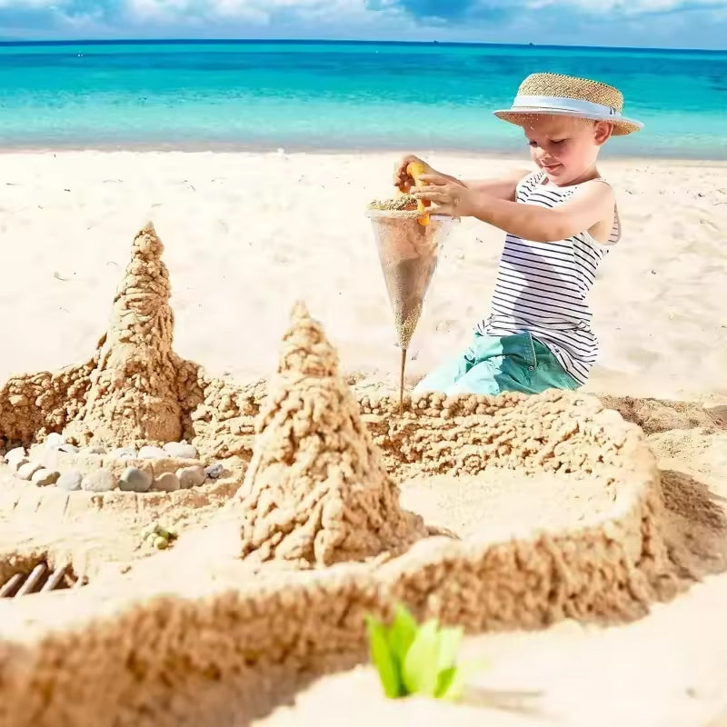 Outdoor family sand hopper with overflow – for beach sand play & garden irrigation. - Korvel