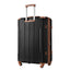 Hardshell Luggage Spinner Suitcase with TSA Lock Lightweight Expandable 24'' (Single Luggage) Black Brown + ABS + 24 Inch - Korvel
