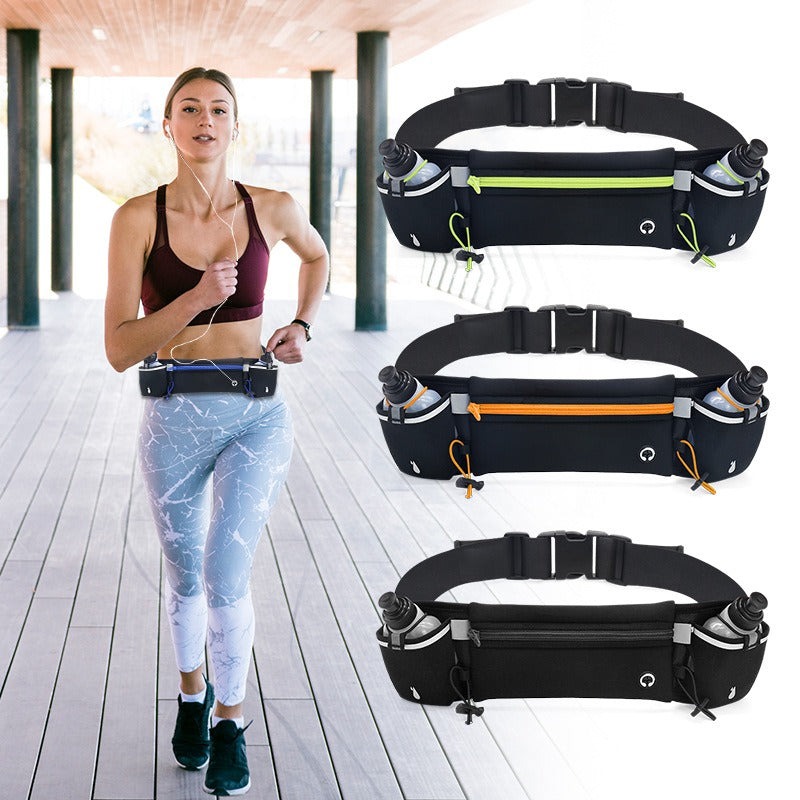 New Outdoor Sports Waist Bag Fitness Multi functional Water Bottle Bag Close fitting Running Phone Waist Bag Marathon Bag - Korvel
