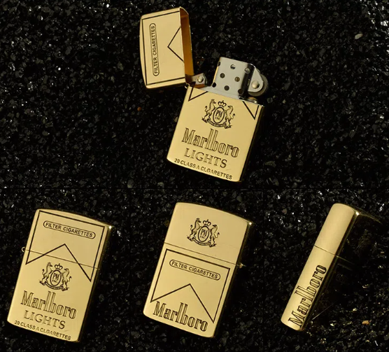Zoro kerosene lighter with deep carving five sided laser engraving white steel inner liner brass outer shell - Korvel
