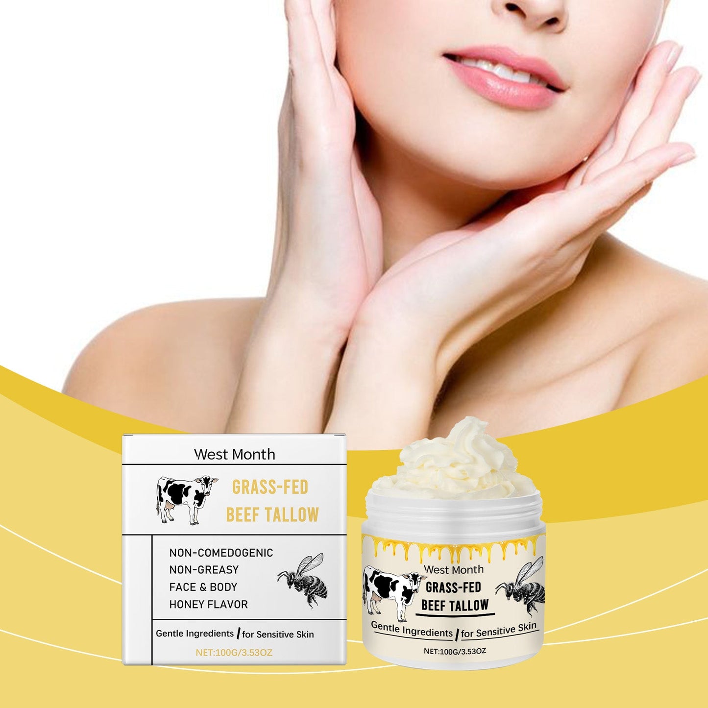 Tallow Moisturizing Moisturizer Gentle Moisture Lock Moisture All Over Skin Tender Moisturizer - Korvel
