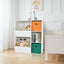 Multicolor Kids Toy Storage Cabinet Organizer