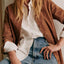 Veste en cuir synthétique à col châle