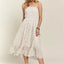 Boho-Inspired Smocked Floral Ruffled Hem Cami Dress