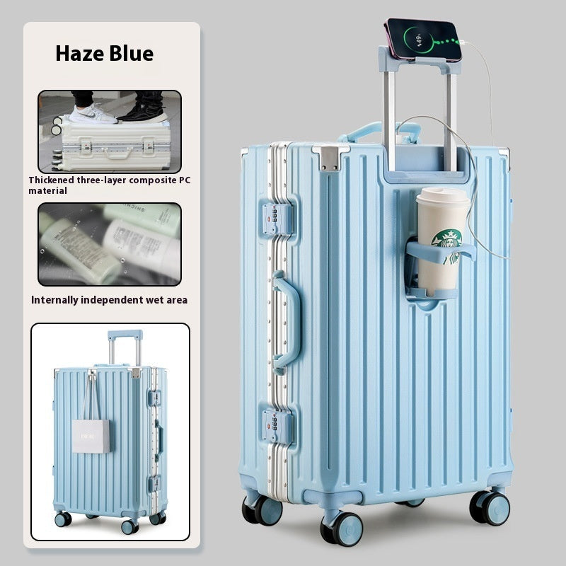 Large Capacity Travel Aluminum Frame Carry-On Luggage