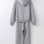Solid Reverse Seams Hoodie and Joggers Set