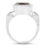 3.56 Carat Genuine Smoky Quartz Sterling Silver Engagement Ring