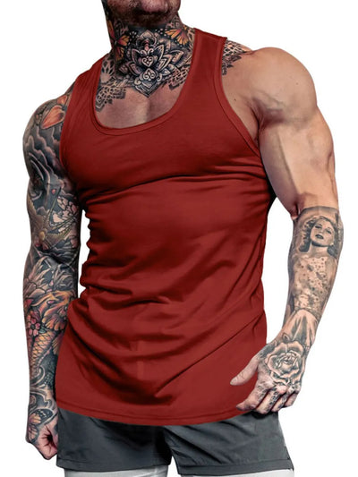 Men's Plus Size Round Neck Tank Top