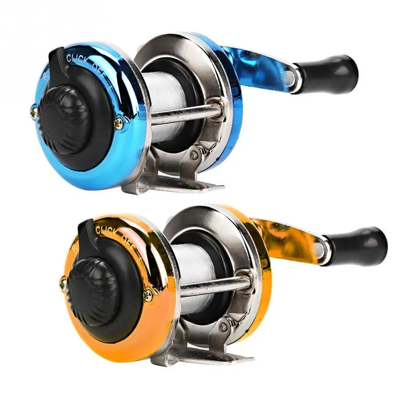 Mini Metal/Plasticl Drum Fishing wheel Portable Winter Ice Fishing Reel Wheel with Wire Outdoor Tackle fishing Accessories - Korvel