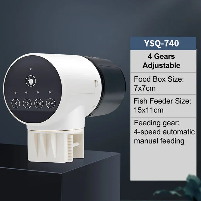 Fish tank feeder intelligent small and large capacity aquarium koi goldfish timed automatic fish feeder - Korvel
