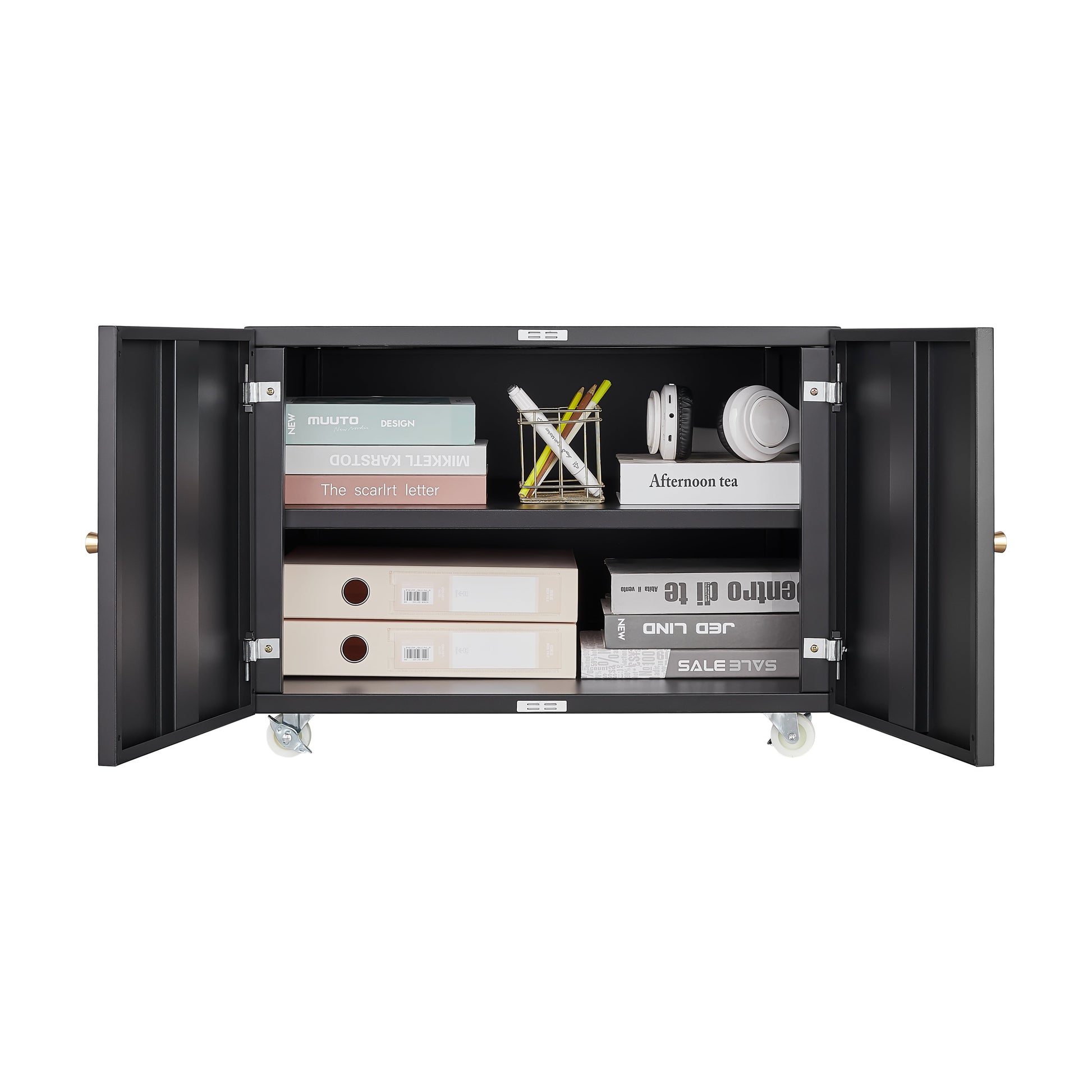 Office furniture Copier Cabinet white 2 door steel copier stand - Korvel