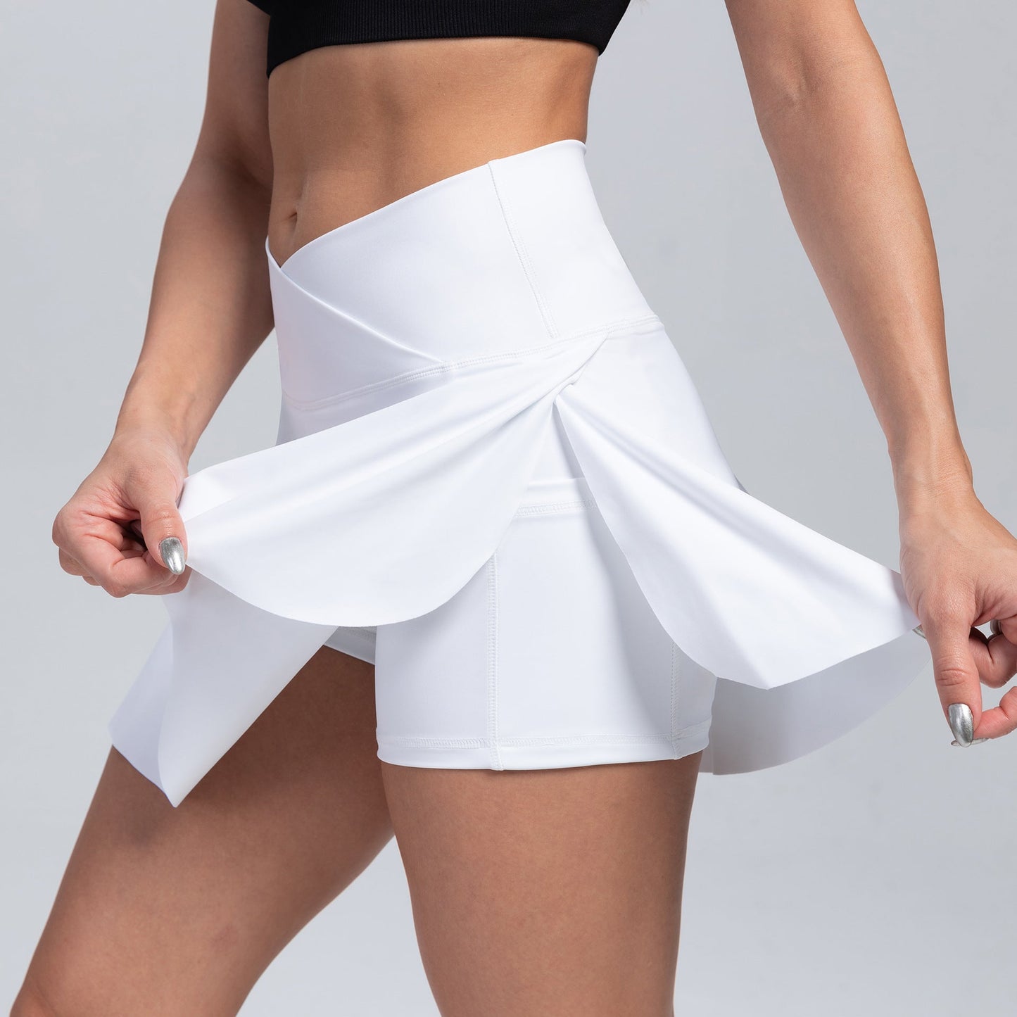Sports skirts, yoga shorts, tennis skirts, fitness clothes, outdoor high waisted yoga clothes for women - Korvel