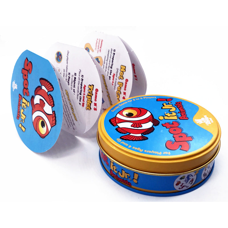 New 4 Version Spot Game it Spot Card Board Game Kids Gift with Metal Box - Korvel