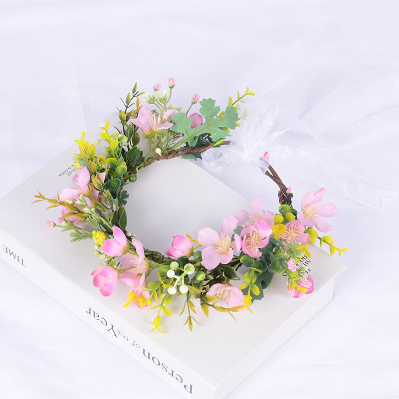 Couronne de Fleurs Élégante pour Mariage et Photographie