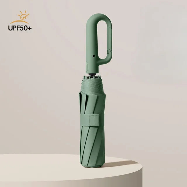 Men's and Women's Sunshade Umbrella Automatic Ring Umbrella Rain and Sun Protection UV Folding - Korvel