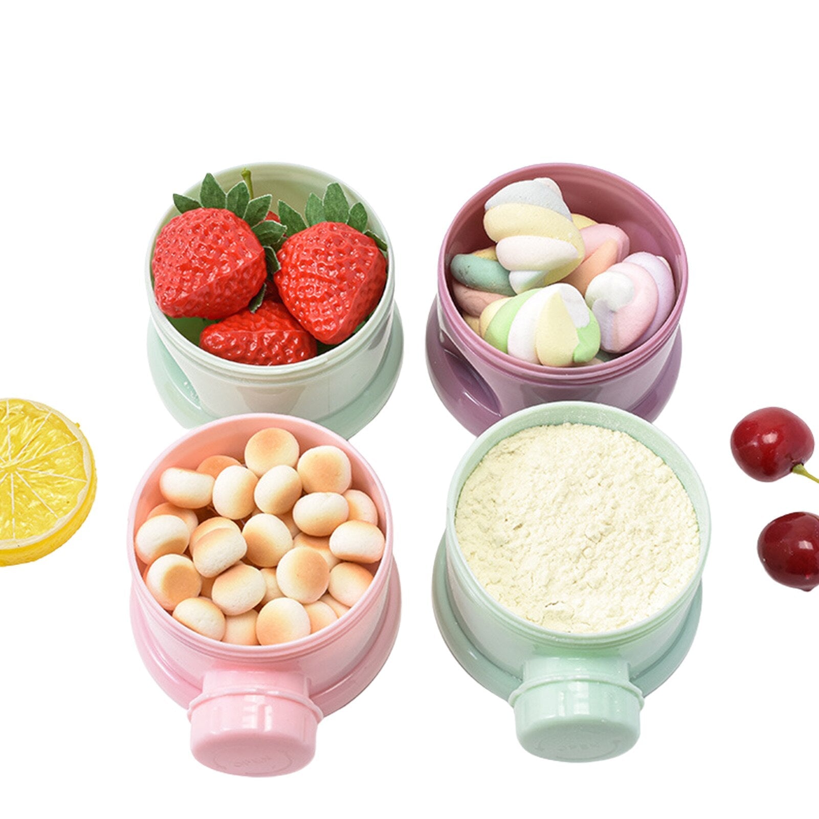 4 Layers Formula Container Large-capacity Baby Formula Dispenser Infant Milk Powder Storage Box Food Container Snack Cups - Korvel