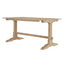 TREXM 3-piece retro dining table, rectangular stand table, and 2 4-person wooden stools (made of natural wood) - Korvel