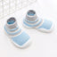 Autumn and Winter Baby Socks Silicone Anti slip Bottom Floor Socks Children's Shoes and Socks Cartoon Rainbow Strips Indoor Walking Shoes and Socks - Korvel