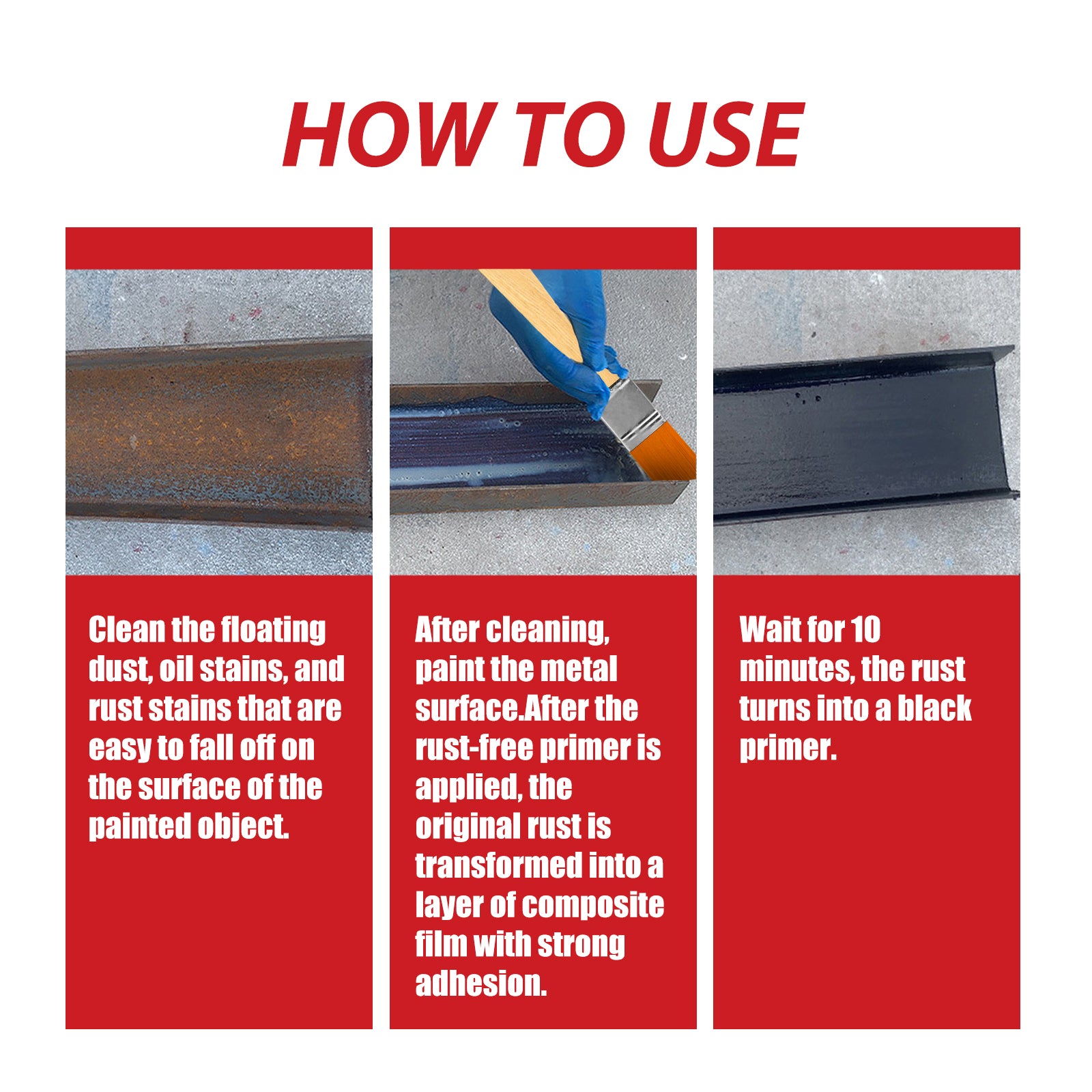 Rust Free Primer, Metallic Paint Rust Resistant Radiator Anticorrosion Conversion Reconditioning Coat Primer Conversion Agent - Korvel