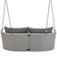 GO 51.9" 2-Person Hanging Seat, Rattan Woven Swing Chair, Porch Swing With Ropes, Gray Wicker And Cushion - Korvel